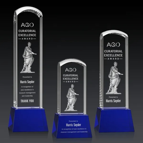 Silkwood 3D Award on Base - Blue... from ASI 84592 St Regis Group / St Regis