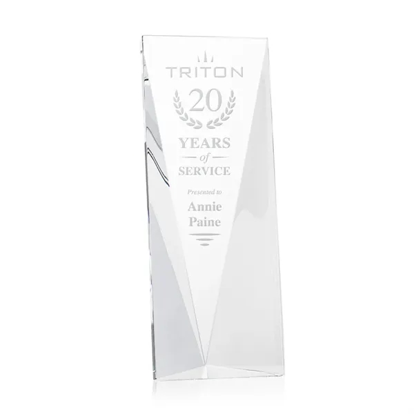 The Freestanding Optical Crystal Columbus Award boasts a striking design.... from ASI 84592 St Regis Group / St Regis