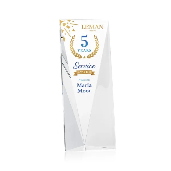 The Freestanding Optical Crystal Columbus VividPrint™ Award boasts a striking design.... from ASI 84592 St Regis Group / St Regis