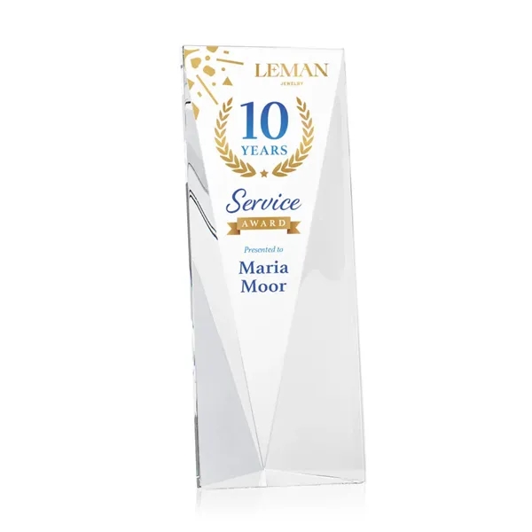 The Freestanding Optical Crystal Columbus VividPrint™ Award boasts a striking design.... from ASI 84592 St Regis Group / St Regis