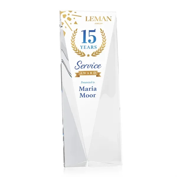 The Freestanding Optical Crystal Columbus VividPrint™ Award boasts a striking design.... from ASI 84592 St Regis Group / St Regis