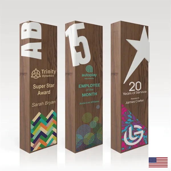 Shine bright with attractive, energetic and engaging accents! Style your award... from ASI 93986 Visions/Awardcraft