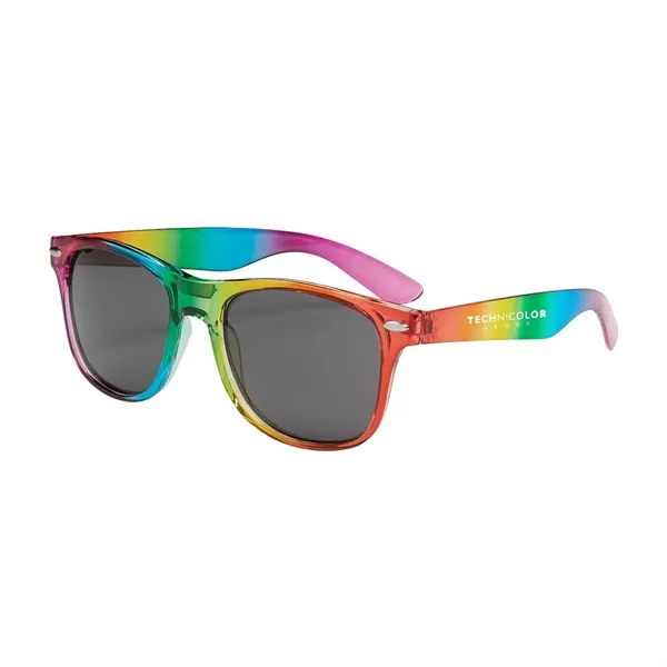Rainbow colored sunglasses with UV400 lenses.... from ASI 63549 Jornik Manufacturing Corp