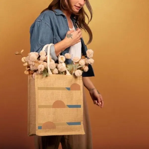 Our Jute Totes feature natural, uncolored jute material and are perfect... from ASI 74710 Numo