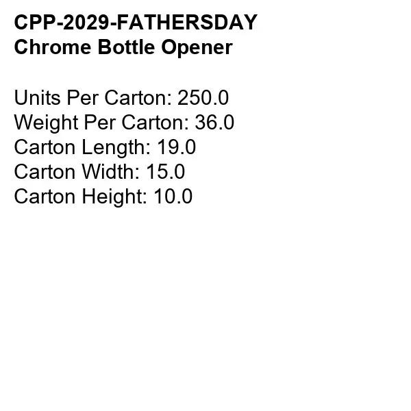 Chrome Bottle Opener... from ASI 30208 A P Specialties / AP Specialties