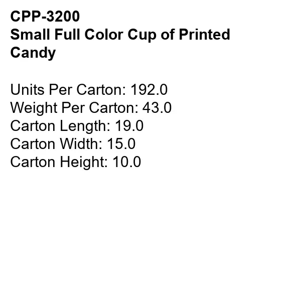 SMALL FULL COLOR CUP OF PRINTED CANDY... from ASI 30208 A P Specialties / AP Specialties