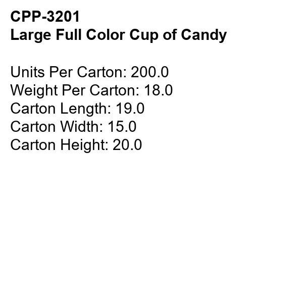LARGE FULL COLOR CUP OF CANDY... from ASI 30208 A P Specialties / AP Specialties