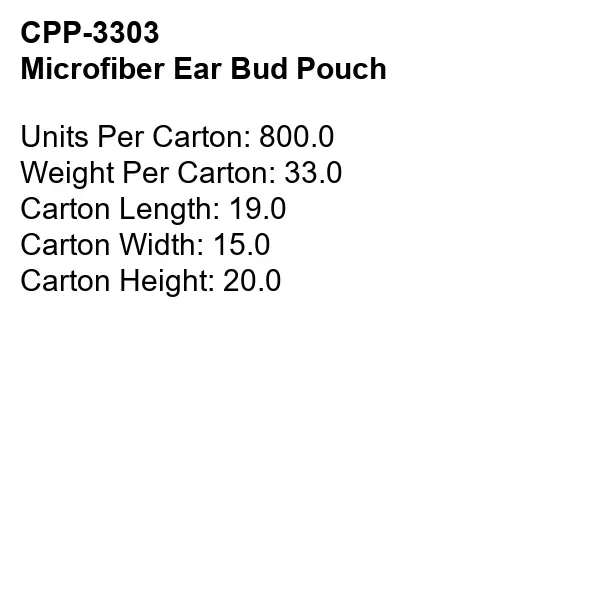 MICROFIBER EAR BUD POUCH... from ASI 30208 A P Specialties