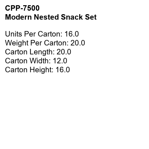 Modern Nested Snack Set... from ASI 30208 A P Specialties / AP Specialties