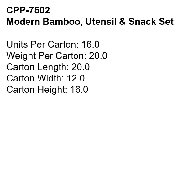 Modern Bamboo, Utensil & Snack Set... from ASI 30208 A P Specialties / AP Specialties