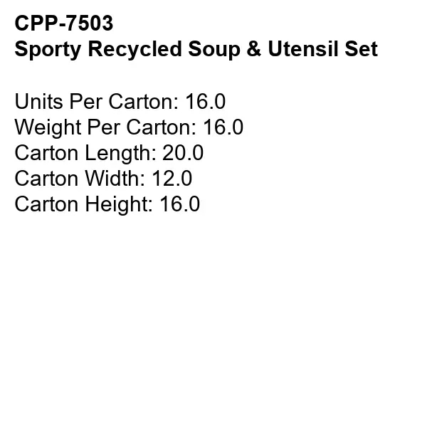 Sporty Recycled Soup & Utensil Set... from ASI 30208 A P Specialties / AP Specialties