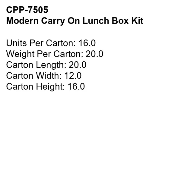 Modern Carry On Lunch Box Kit... from ASI 30208 A P Specialties / AP Specialties