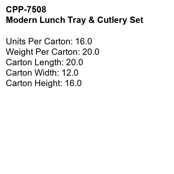 Modern Lunch Tray & Cutlery Set... from ASI 30208 A P Specialties / AP Specialties