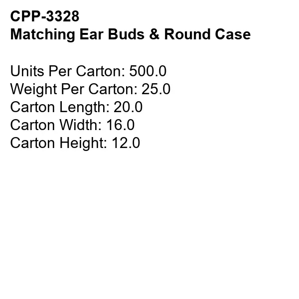 Matching Ear Buds & Round Case... from ASI 30208 A P Specialties / AP Specialties