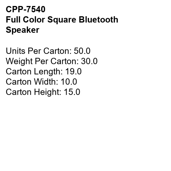 Full Color Square Bluetooth Speaker... from ASI 30208 A P Specialties / AP Specialties