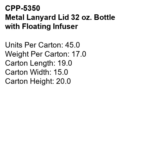 Metal Lanyard Lid 32 oz. Bottle with Floating Infuser... from ASI 30208 A P Specialties / AP Specialties