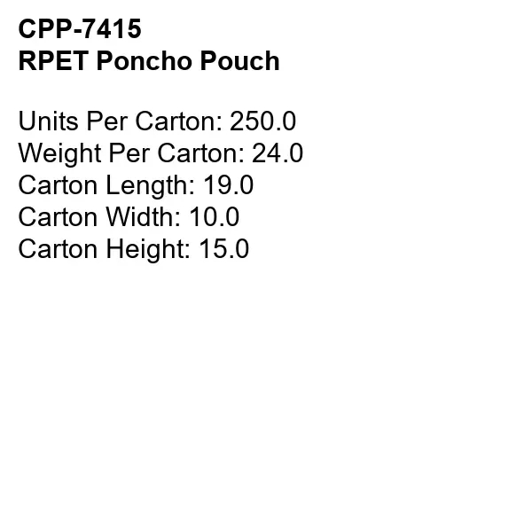 RPET Poncho Pouch... from ASI 30208 A P Specialties / AP Specialties