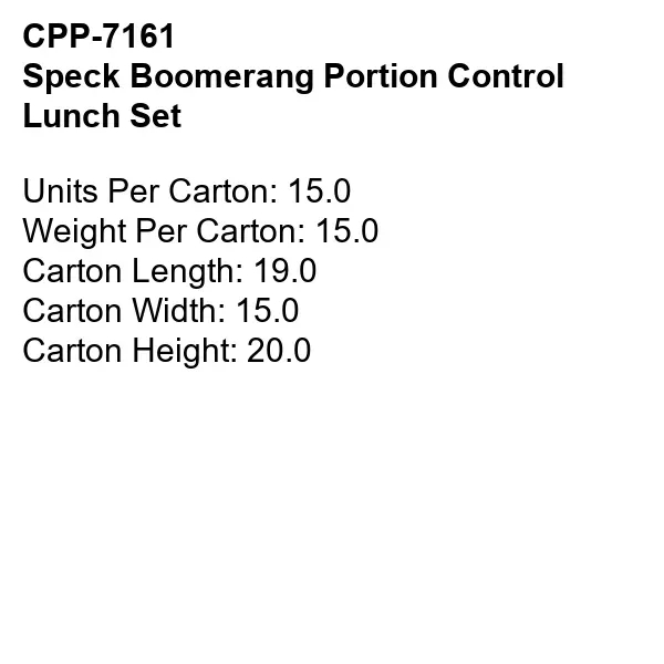 Speck Boomerang Portion Control Lunch Set... from ASI 30208 A P Specialties / AP Specialties