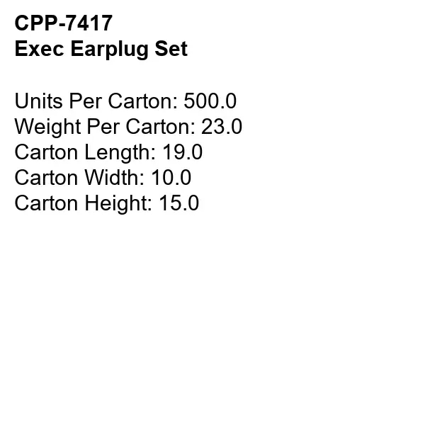 Exec Earplug Set... from ASI 30208 A P Specialties / AP Specialties