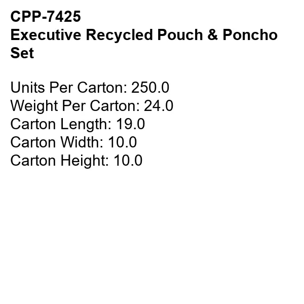Executive Recycled Pouch & Poncho Set... from ASI 30208 A P Specialties / AP Specialties