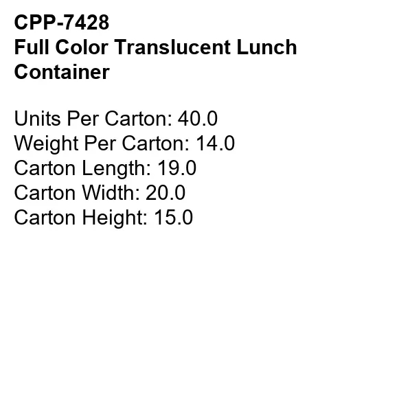 Full Color Translucent Lunch Container... from ASI 30208 A P Specialties / AP Specialties