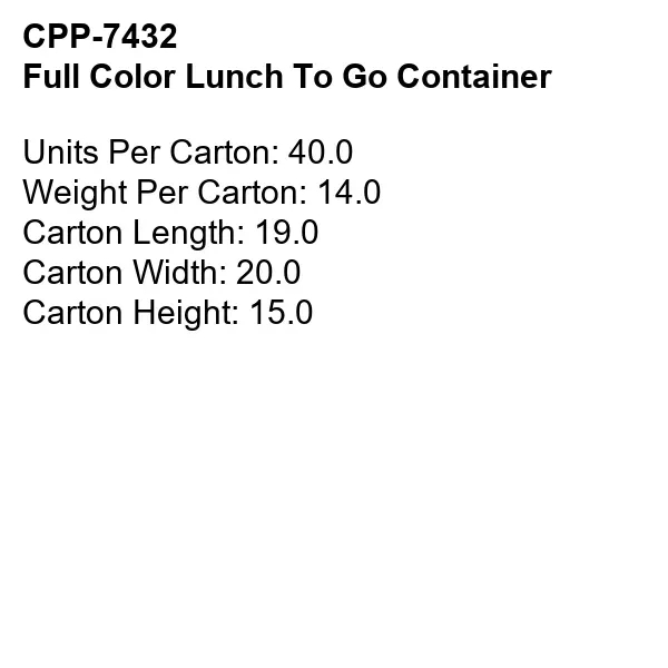 Full Color Lunch To Go Container... from ASI 30208 A P Specialties / AP Specialties