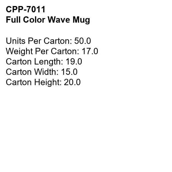 Full Color Wave Mug... from ASI 30208 A P Specialties / AP Specialties