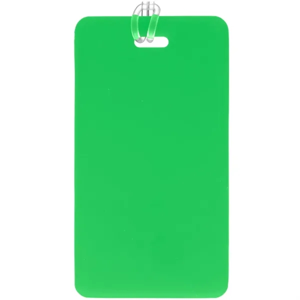 Plastic luggage tag with PVC strap plus 1 color silkscreen imprint... from ASI 37218 Athena Promo (tm)