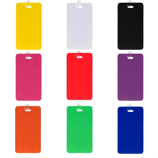 Plastic luggage tag with PVC strap plus 1 color silkscreen imprint... from ASI 37218 Athena Promo (tm)