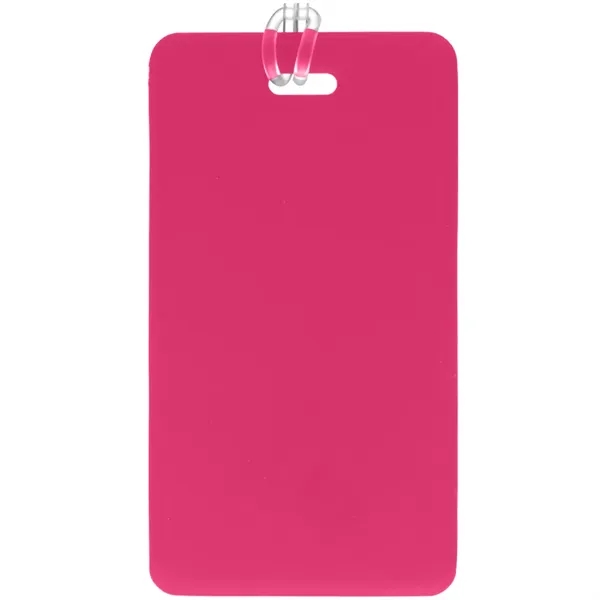 Plastic luggage tag with PVC strap plus 1 color silkscreen imprint... from ASI 37218 Athena Promo (tm)
