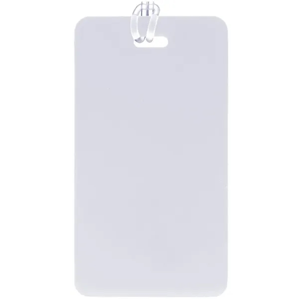 Plastic luggage tag with PVC strap plus 1 color silkscreen imprint... from ASI 37218 Athena Promo (tm)