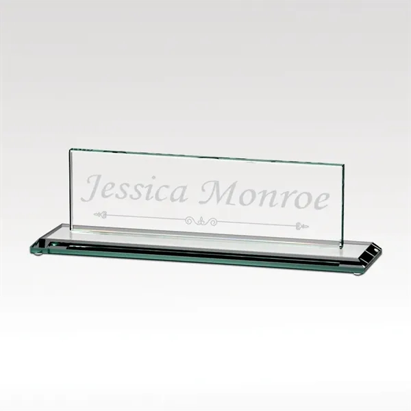 Desk nameplate with style and class, the Memorandum answers the call.... from ASI 93986 Visions/Awardcraft