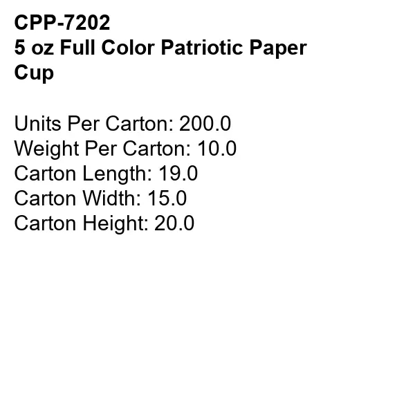 5 oz Full Color Patriotic Paper Cup... from ASI 30208 A P Specialties / AP Specialties