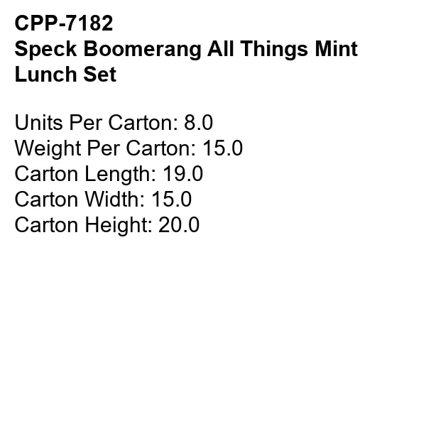 Speck Boomerang All Things Mint Lunch Set... from ASI 30208 A P Specialties / AP Specialties