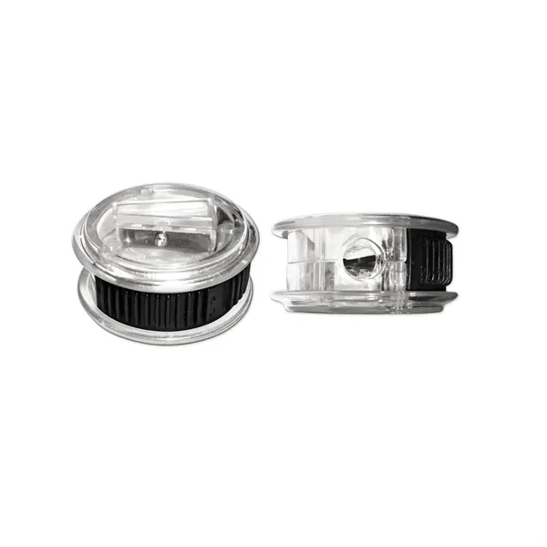 Round Pencil Sharpener with Slide Cover. Cover slides to reveal sharpener.... from ASI 67675 Liqui-Mark Corp