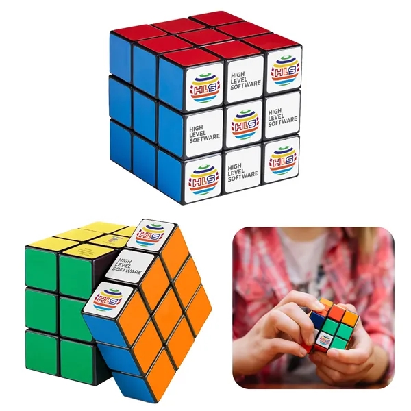 Twist this plastic puzzle cube to scramble the colors and solve... from ASI 52710 Lincoln Line