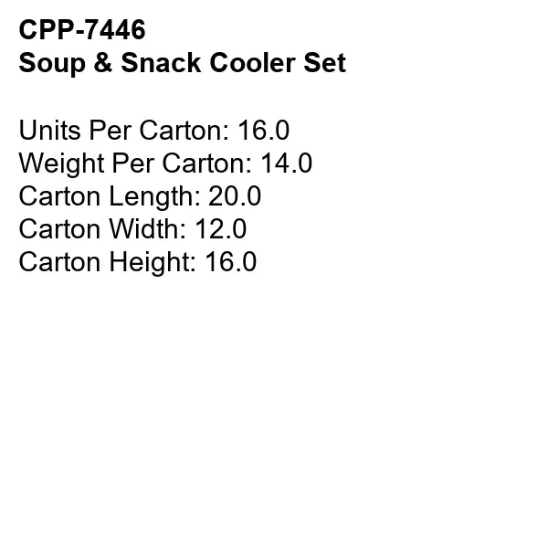 Soup & Snack Cooler Set... from ASI 30208 A P Specialties / AP Specialties
