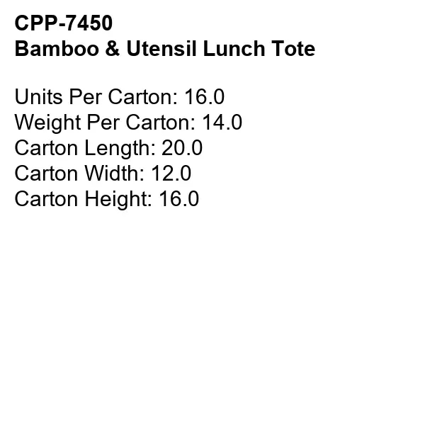 Bamboo & Utensil Lunch Tote... from ASI 30208 A P Specialties / AP Specialties
