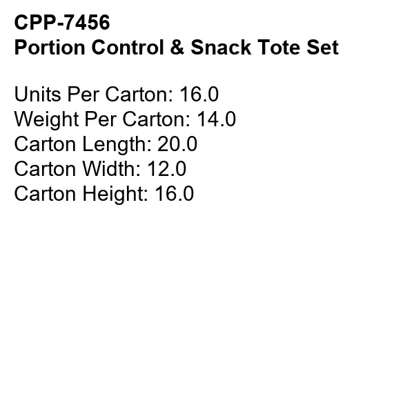 Portion Control & Snack Tote Set... from ASI 30208 A P Specialties / AP Specialties