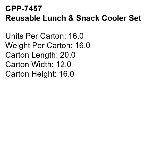 Reusable Lunch & Snack Cooler Set... from ASI 30208 A P Specialties / AP Specialties