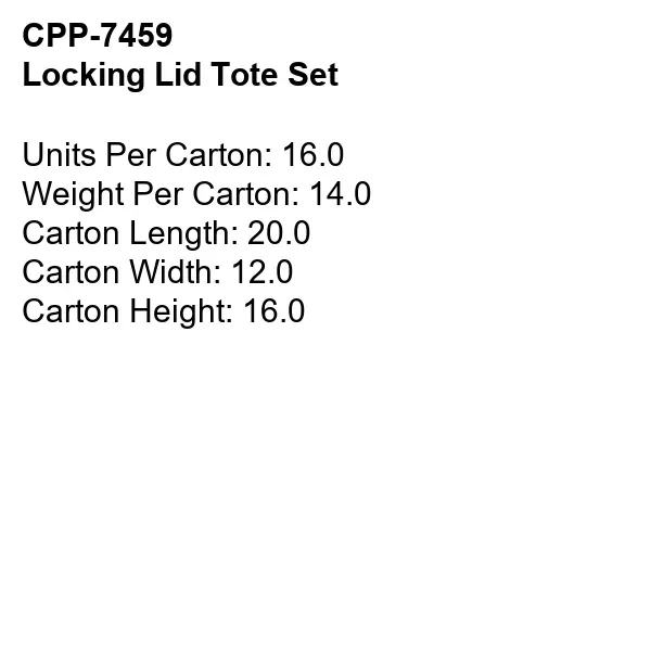 Locking Lid Tote Set... from ASI 30208 A P Specialties / AP Specialties