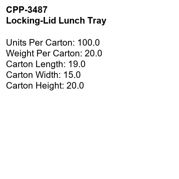Locking-Lid Lunch Tray... from ASI 30208 A P Specialties / AP Specialties