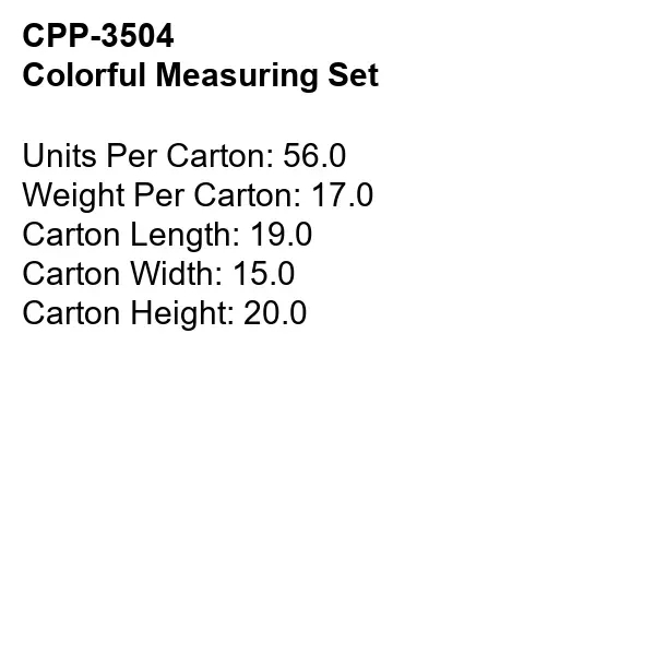 Colorful Measuring Set... from ASI 30208 A P Specialties / AP Specialties