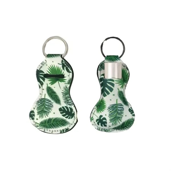 Lip balm holder keychain made of neoprene with sublimation printing, supporting... from ASI 37218 Athena Promo (tm)