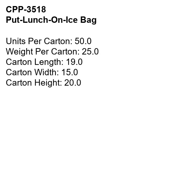 Put-Lunch-On-Ice Bag... from ASI 30208 A P Specialties / AP Specialties