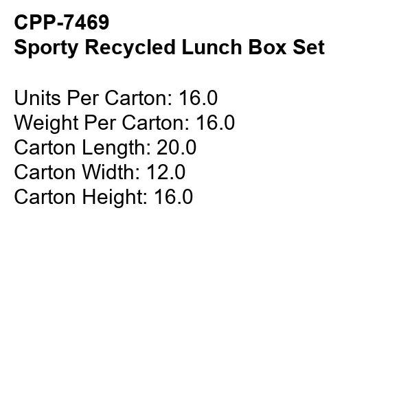 Sporty Recycled Lunch Box Set... from ASI 30208 A P Specialties / AP Specialties