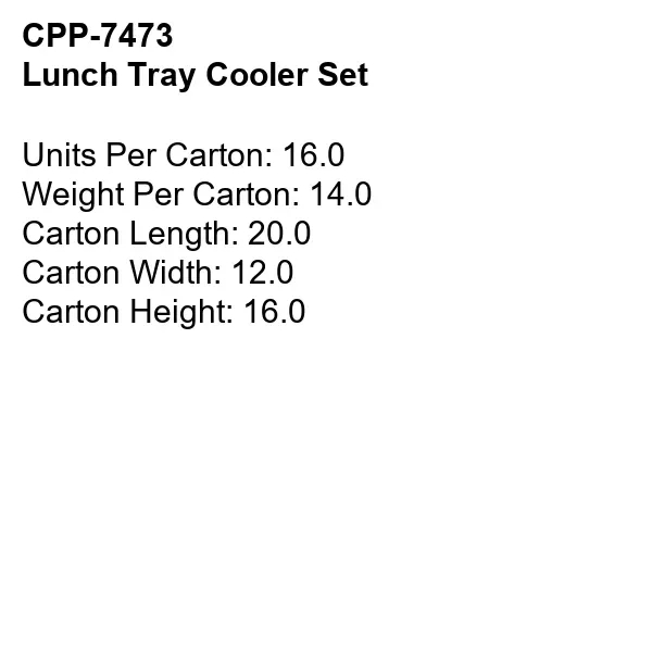 Lunch Tray Cooler Set... from ASI 30208 A P Specialties / AP Specialties