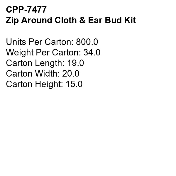Zip Around Cloth & Ear Bud Kit... from ASI 30208 A P Specialties / AP Specialties