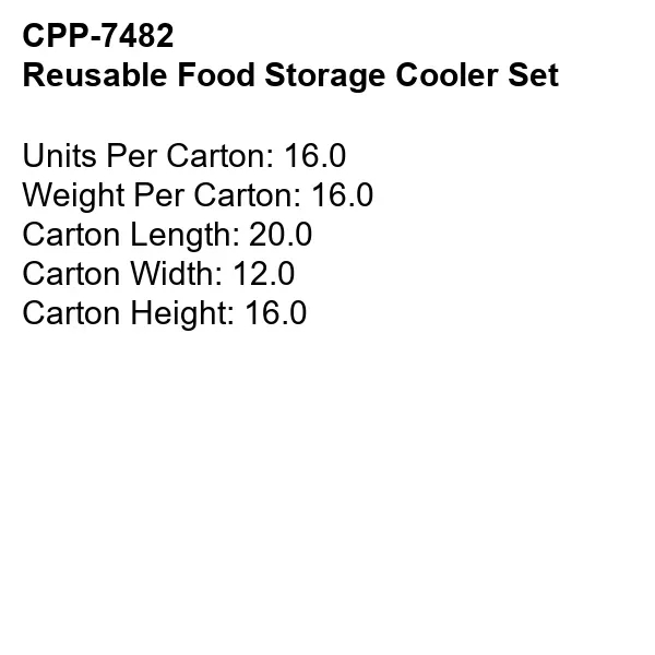 Reusable Food Storage Cooler Set... from ASI 30208 A P Specialties / AP Specialties