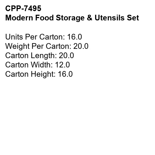 Modern Food Storage & Utensils Set... from ASI 30208 A P Specialties / AP Specialties